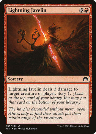 Lightning Javelin [Magic Origins] | Dumpster Cat Games