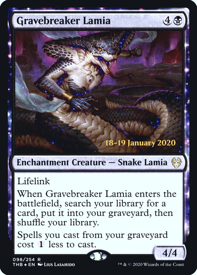 Gravebreaker Lamia [Theros Beyond Death Prerelease Promos] | Dumpster Cat Games