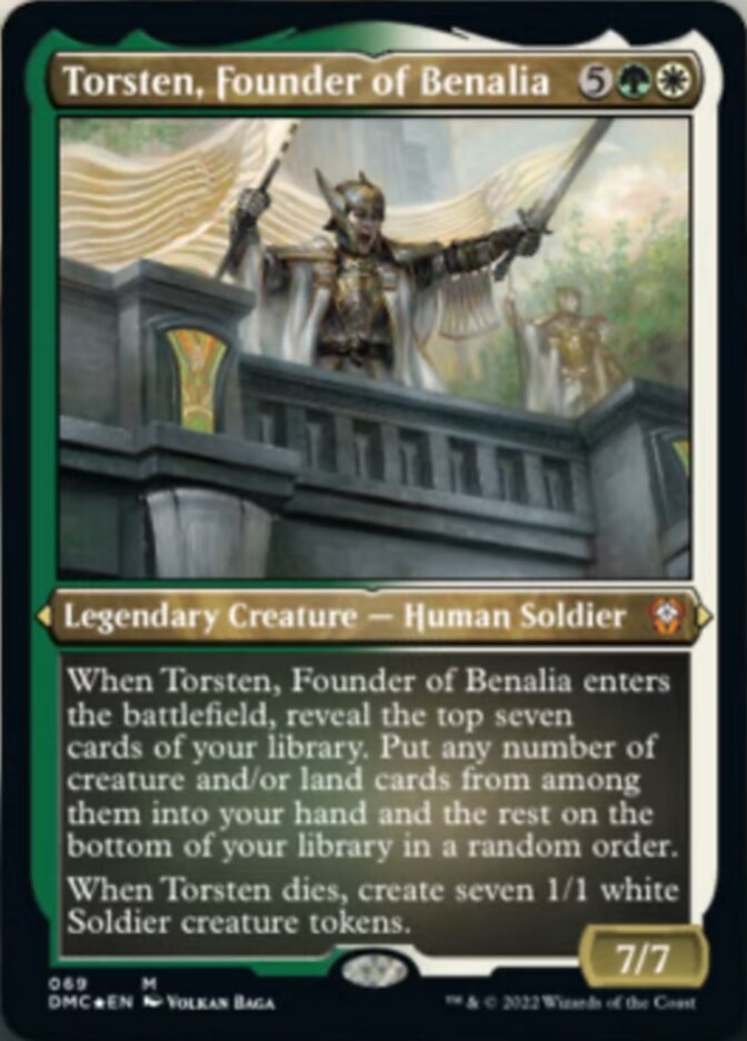 Torsten, Founder of Benalia (Foil Etched) [Dominaria United Commander] | Dumpster Cat Games