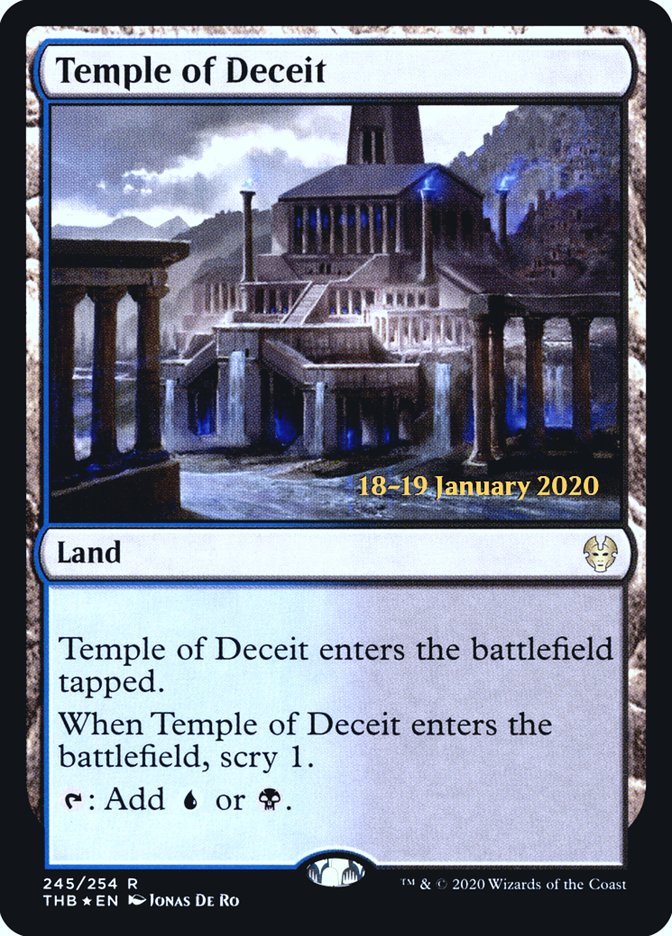 Temple of Deceit [Theros Beyond Death Prerelease Promos] | Dumpster Cat Games