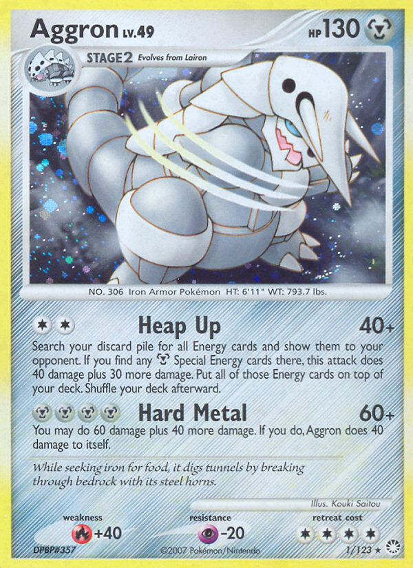 Aggron (1/123) [Diamond & Pearl: Mysterious Treasures] | Dumpster Cat Games