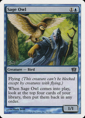 Sage Owl [Eighth Edition] | Dumpster Cat Games
