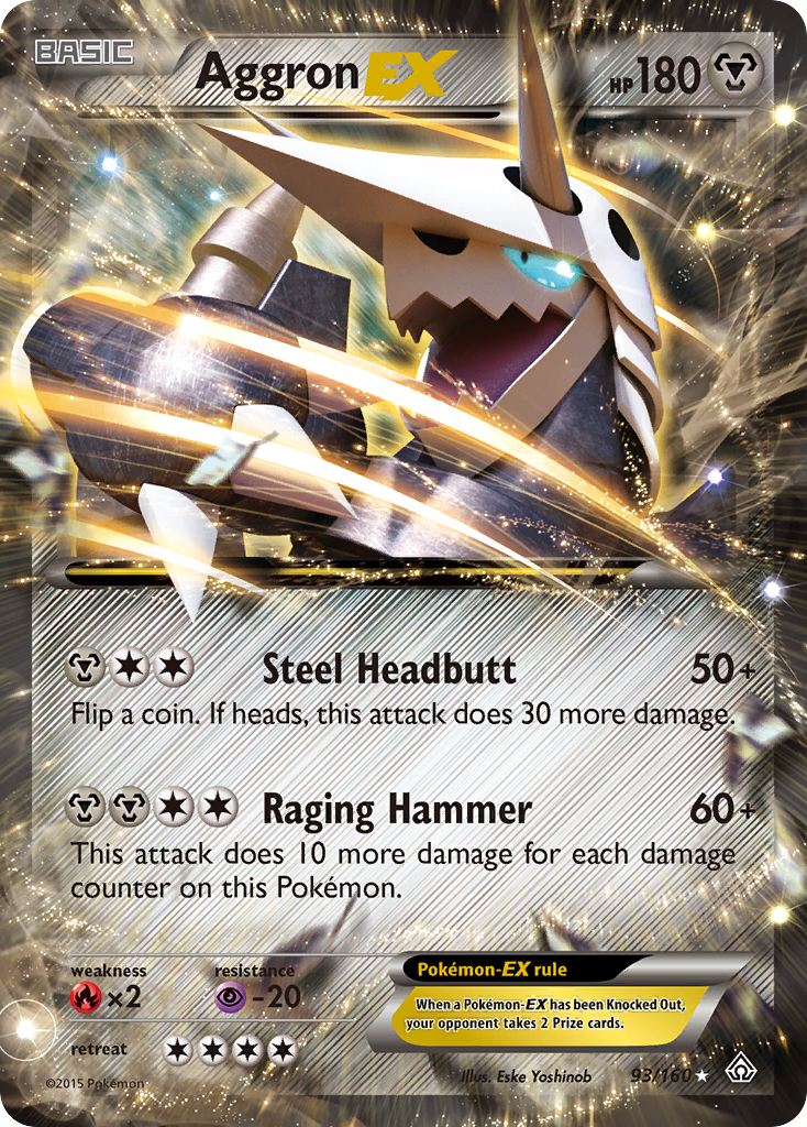 Aggron EX (93/160) [XY: Primal Clash] | Dumpster Cat Games
