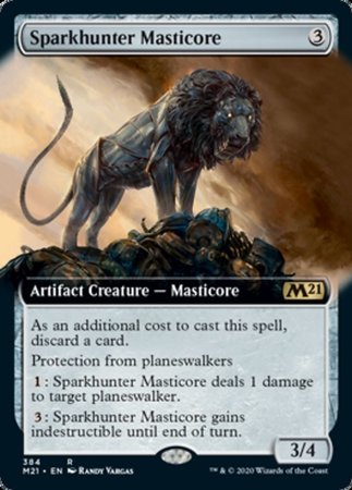 Sparkhunter Masticore (Extended Art) [Core Set 2021] | Dumpster Cat Games
