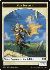 Kor Soldier // Pegasus Double-sided Token [Commander 2014 Tokens] | Dumpster Cat Games