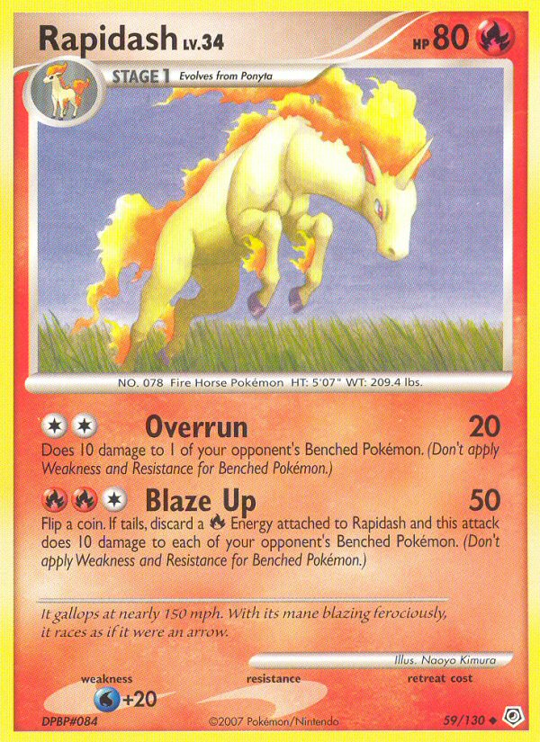 Rapidash (59/130) [Diamond & Pearl: Base Set] | Dumpster Cat Games