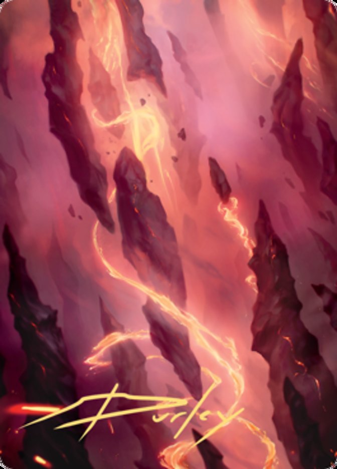 Mountain 1 Art Card (Gold-Stamped Signature) [Zendikar Rising Art Series] | Dumpster Cat Games
