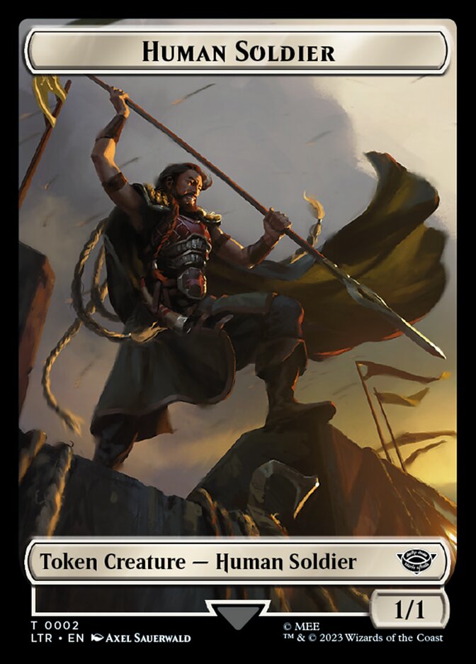 Human Soldier Token (02) [The Lord of the Rings: Tales of Middle-Earth Tokens] | Dumpster Cat Games