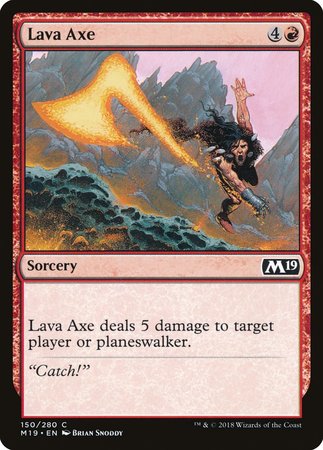 Lava Axe [Core Set 2019] | Dumpster Cat Games