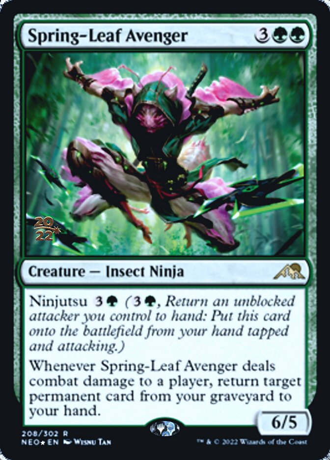 Spring-Leaf Avenger [Kamigawa: Neon Dynasty Prerelease Promos] | Dumpster Cat Games