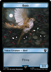 Elf Warrior // Bird Double Sided Token [The Lord of the Rings: Tales of Middle-Earth Commander Tokens] | Dumpster Cat Games