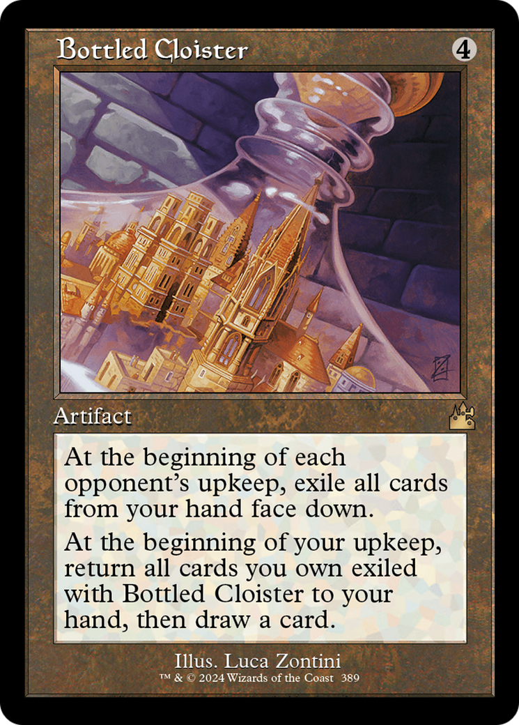 Bottled Cloister (Retro Frame) [Ravnica Remastered] | Dumpster Cat Games