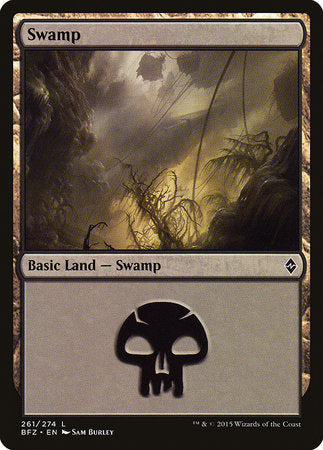 Swamp (261) [Battle for Zendikar] | Dumpster Cat Games