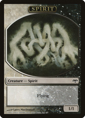 Spirit Token (Black/White) [Eventide Tokens] | Dumpster Cat Games