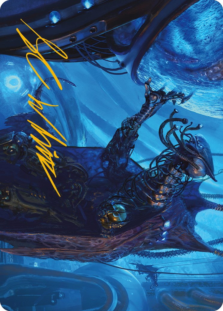 Atmosphere Surgeon Art Card (Gold-Stamped Signature) [Phyrexia: All Will Be One Art Series] | Dumpster Cat Games