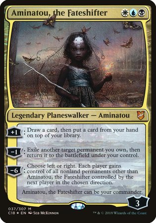 Aminatou, the Fateshifter (Commander 2018) [Commander 2018 Oversized] | Dumpster Cat Games