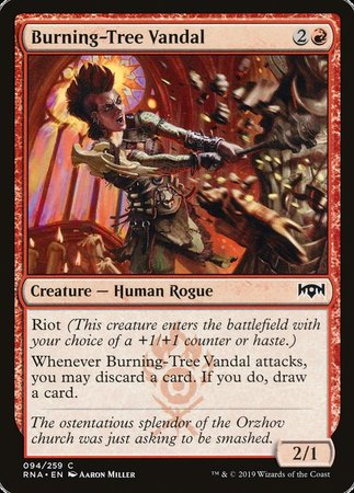 Burning-Tree Vandal [Ravnica Allegiance] | Dumpster Cat Games