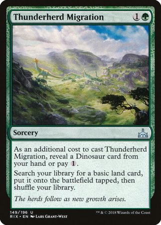 Thunderherd Migration [Rivals of Ixalan] | Dumpster Cat Games