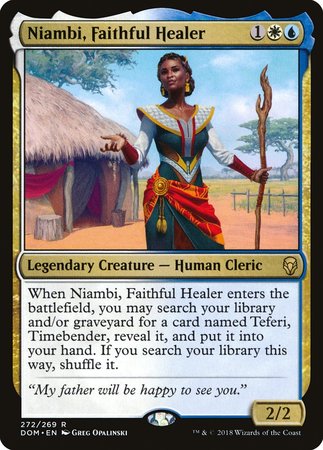 Niambi, Faithful Healer [Dominaria] | Dumpster Cat Games