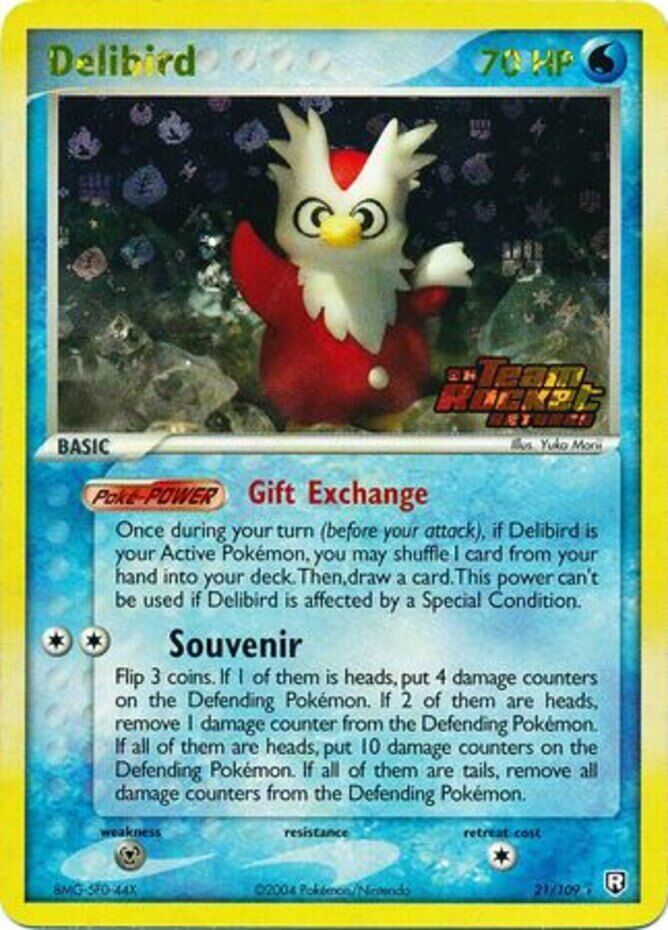 Delibird (21/109) (Stamped) [EX: Team Rocket Returns] | Dumpster Cat Games