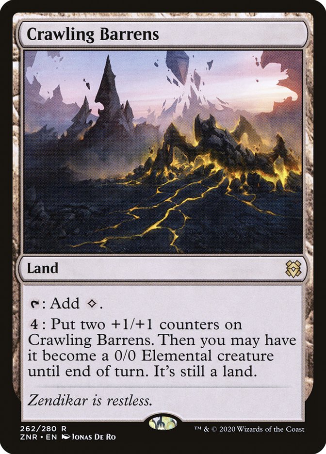 Crawling Barrens [Zendikar Rising] | Dumpster Cat Games