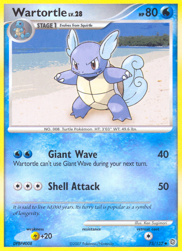 Wartortle (75/132) [Diamond & Pearl: Secret Wonders] | Dumpster Cat Games