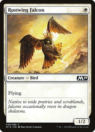 Rustwing Falcon [Core Set 2019] | Dumpster Cat Games