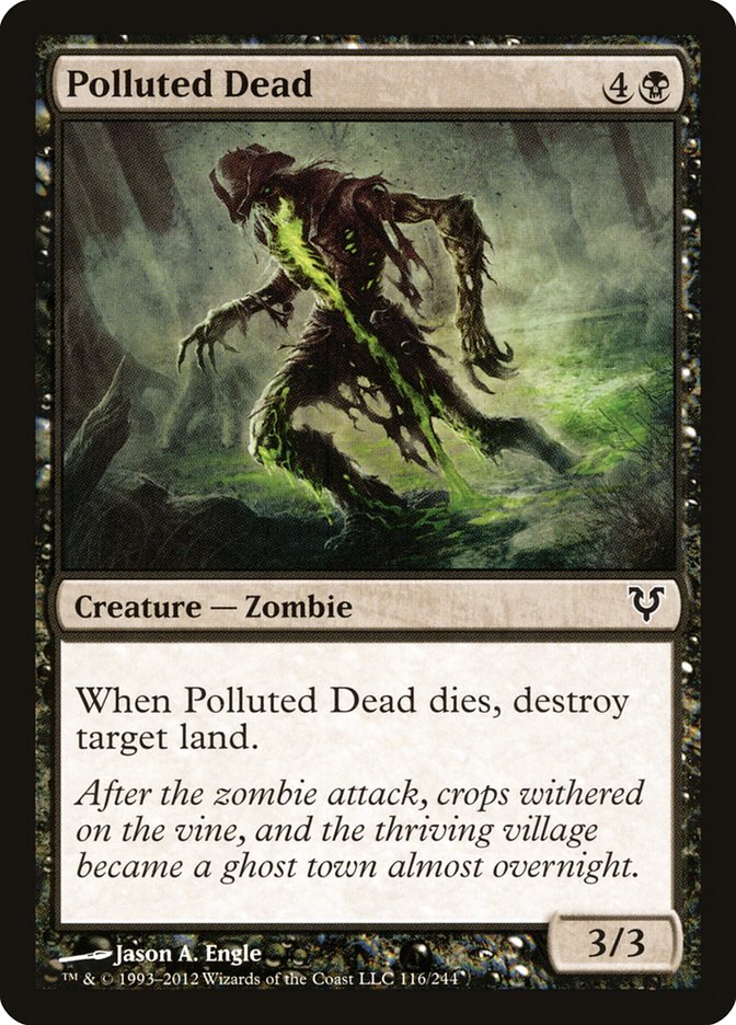 Polluted Dead [Avacyn Restored] | Dumpster Cat Games