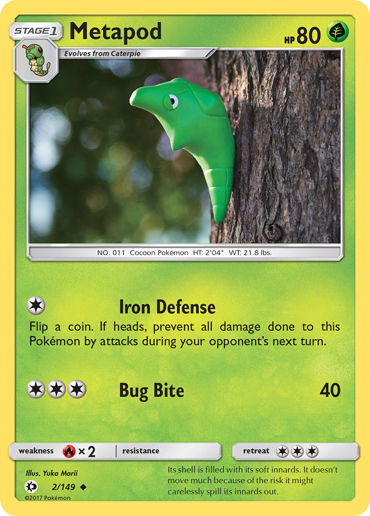 Metapod (2/149) [Sun & Moon: Base Set] | Dumpster Cat Games