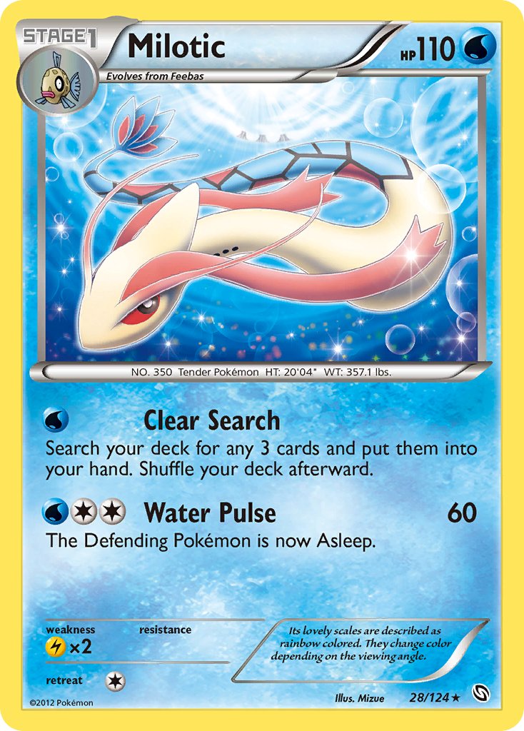 Milotic (28/124) (Theme Deck Exclusive) [Black & White: Dragons Exalted] | Dumpster Cat Games