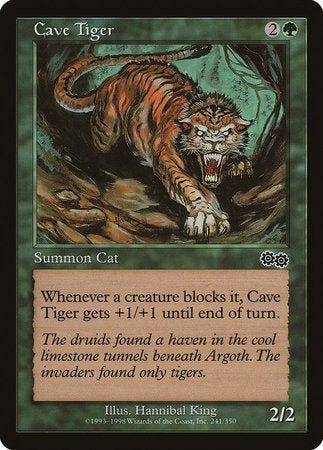 Cave Tiger [Urza's Saga] | Dumpster Cat Games