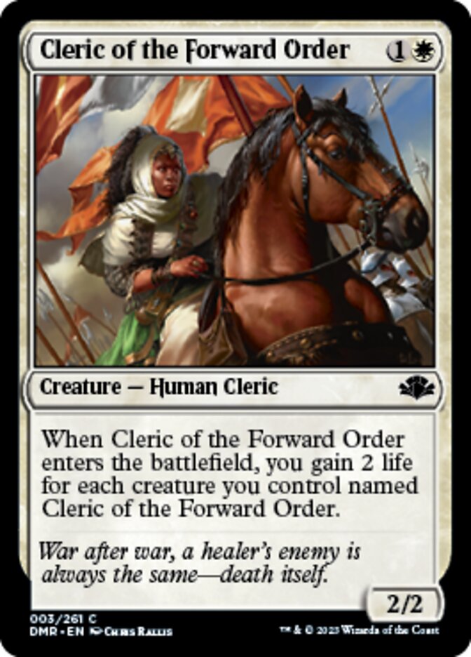 Cleric of the Forward Order [Dominaria Remastered] | Dumpster Cat Games