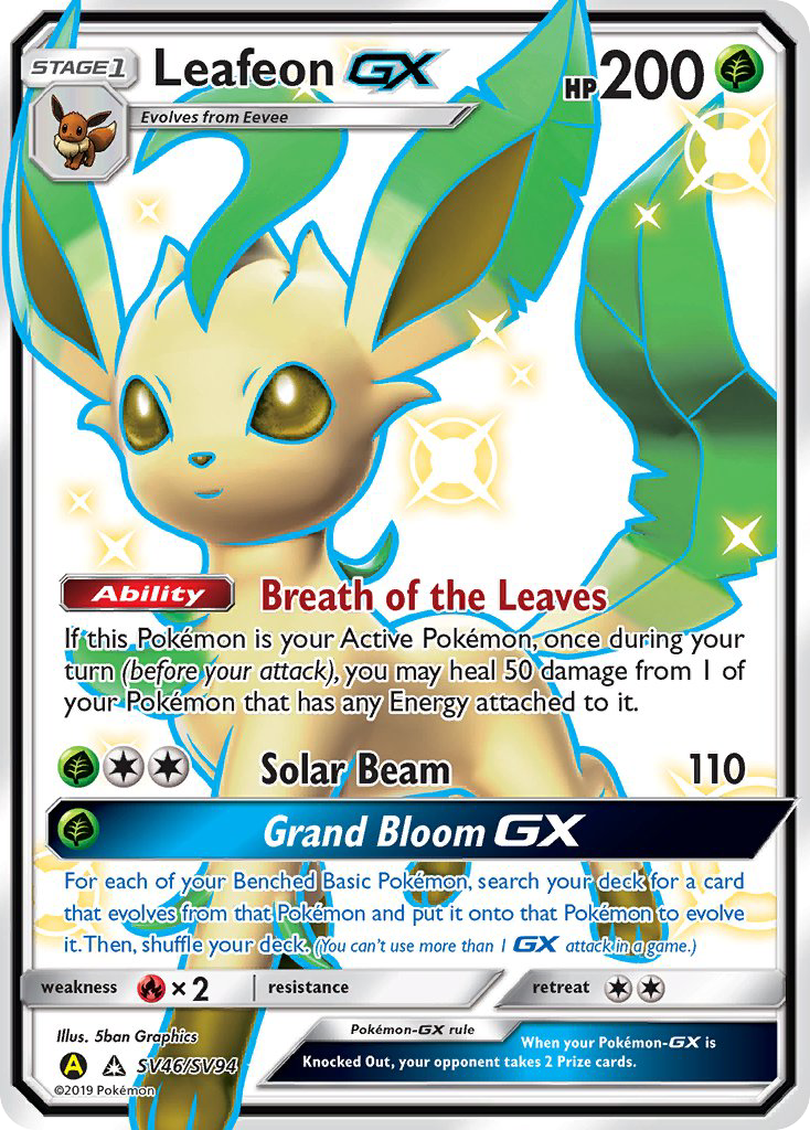 Leafeon GX (SV46/SV94) [Sun & Moon: Hidden Fates - Shiny Vault] | Dumpster Cat Games