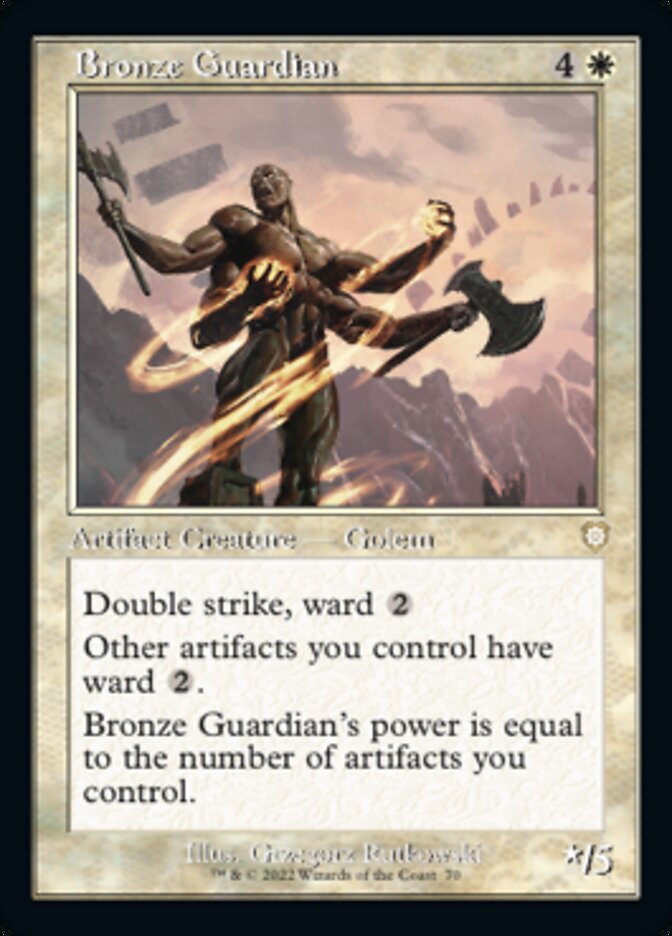 Bronze Guardian (Retro) [The Brothers' War Commander] | Dumpster Cat Games