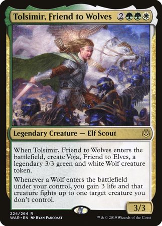 Tolsimir, Friend to Wolves [War of the Spark Promos] | Dumpster Cat Games