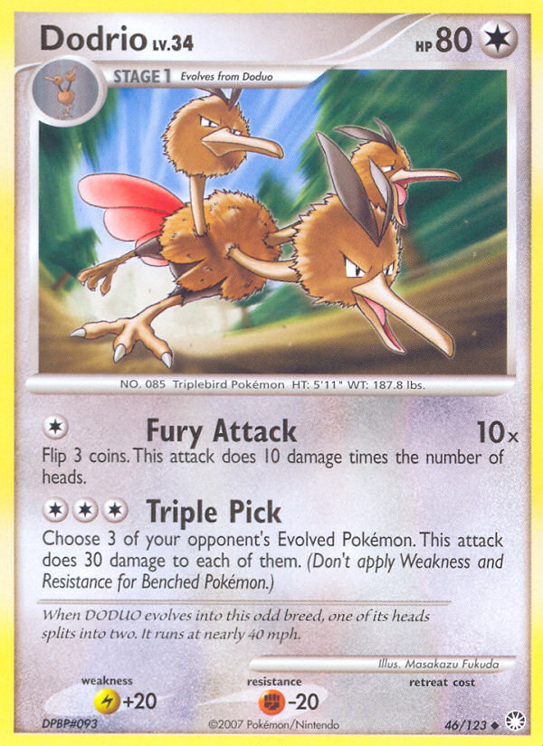 Dodrio (46/123) [Diamond & Pearl: Mysterious Treasures] | Dumpster Cat Games