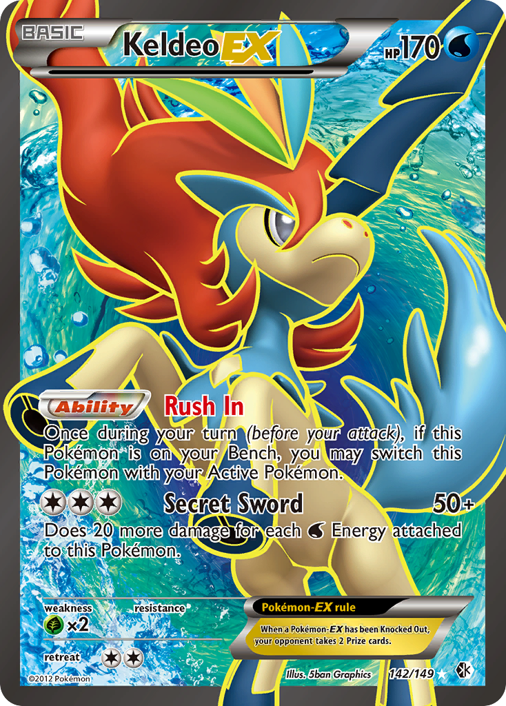 Keldeo EX (142/149) [Black & White: Boundaries Crossed] | Dumpster Cat Games