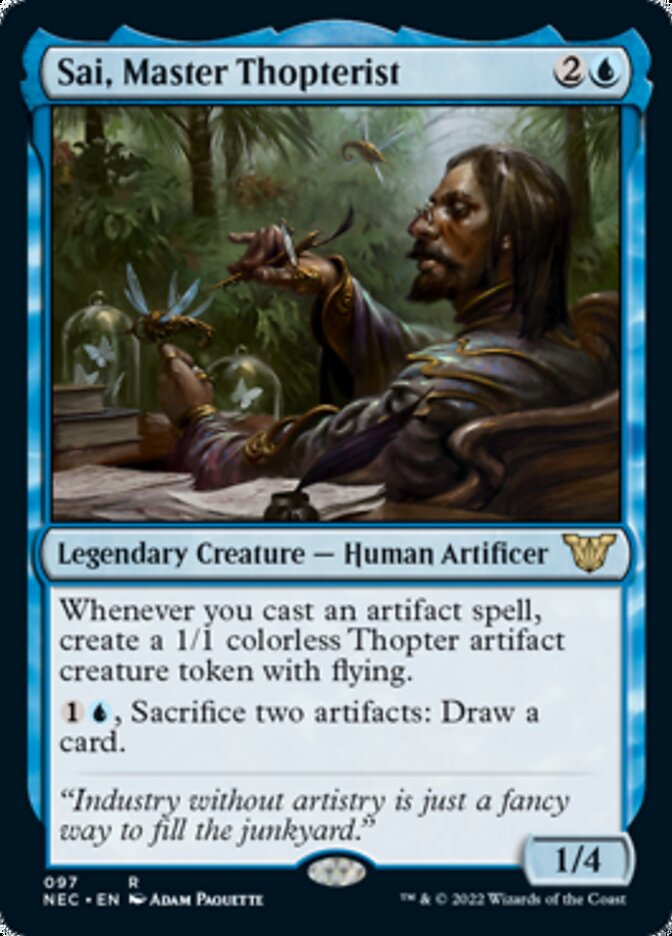 Sai, Master Thopterist [Kamigawa: Neon Dynasty Commander] | Dumpster Cat Games