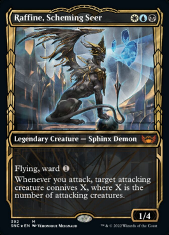 Raffine, Scheming Seer (Showcase Golden Age Gilded Foil) [Streets of New Capenna] | Dumpster Cat Games