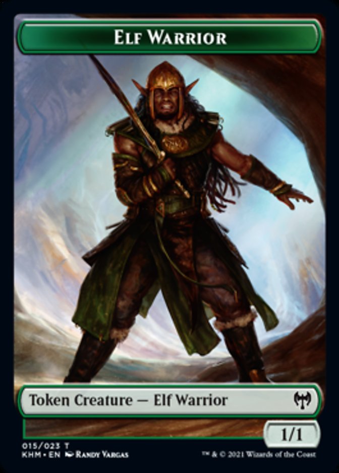 Elf Warrior Token [Kaldheim] | Dumpster Cat Games