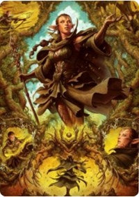 Nissa of Shadowed Boughs 2 Art Card [Zendikar Rising Art Series] | Dumpster Cat Games