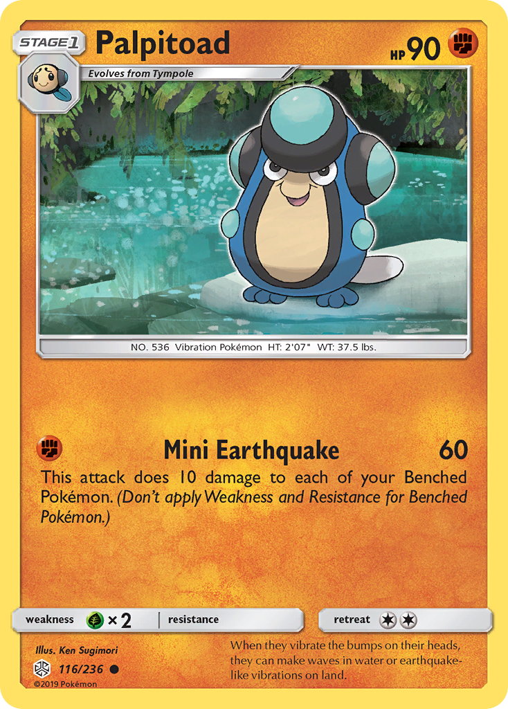 Palpitoad (116/236) [Sun & Moon: Cosmic Eclipse] | Dumpster Cat Games