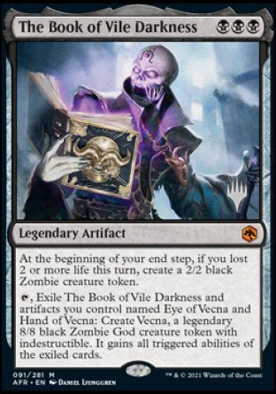 The Book of Vile Darkness (Promo Pack) [Dungeons & Dragons: Adventures in the Forgotten Realms Promos] | Dumpster Cat Games