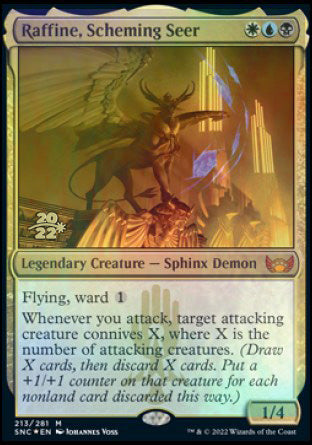 Raffine, Scheming Seer [Streets of New Capenna Prerelease Promos] | Dumpster Cat Games