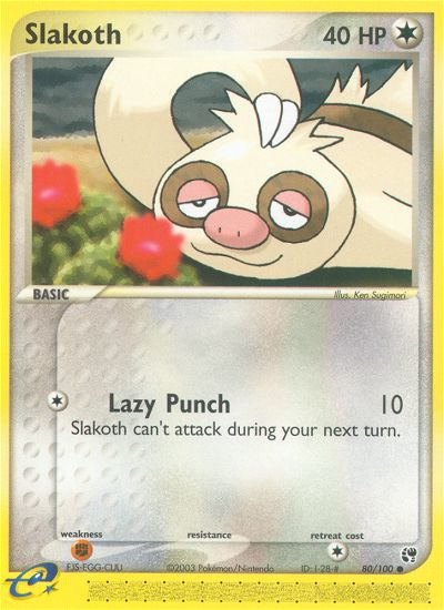 Slakoth (80/100) [EX: Sandstorm] | Dumpster Cat Games