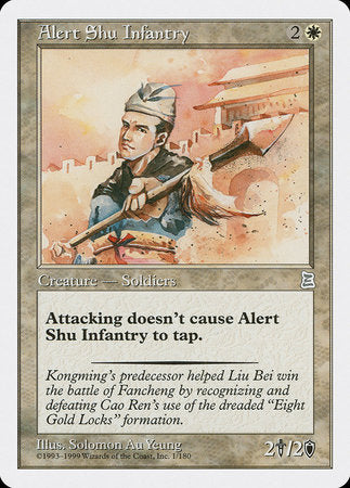 Alert Shu Infantry [Portal Three Kingdoms] | Dumpster Cat Games