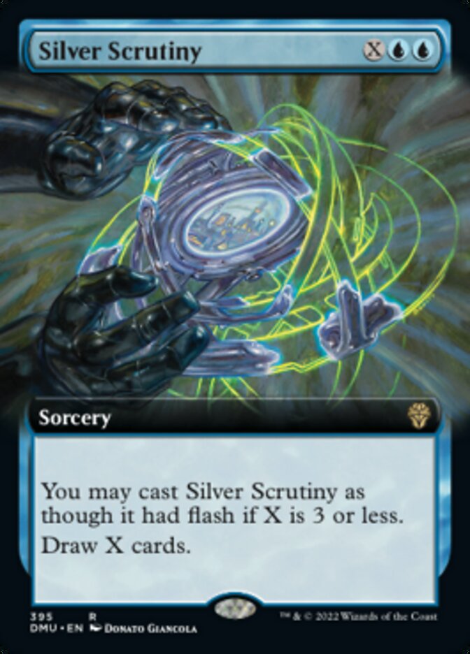 Silver Scrutiny (Extended Art) [Dominaria United] | Dumpster Cat Games