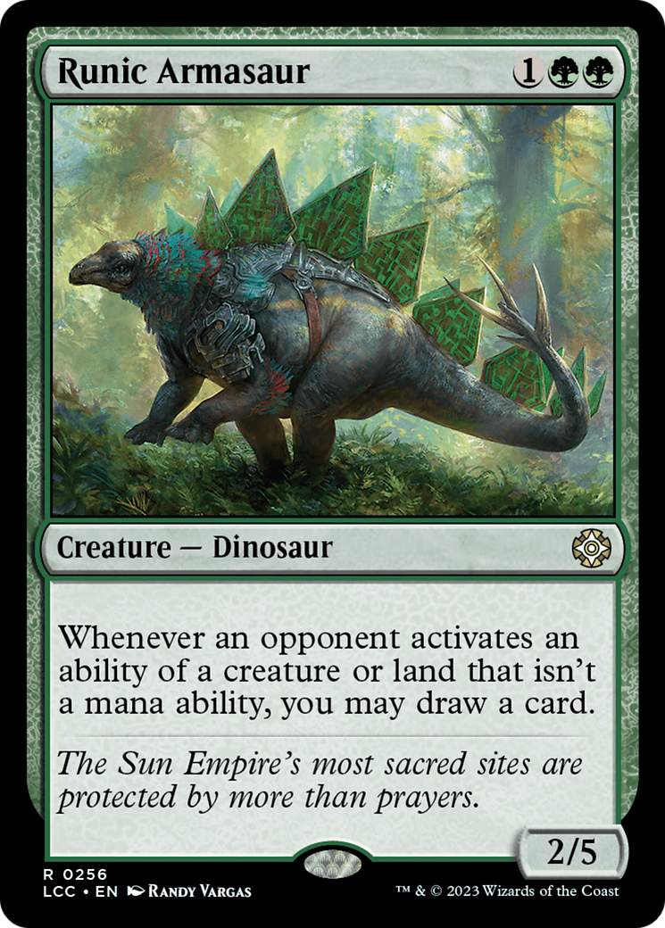 Runic Armasaur [The Lost Caverns of Ixalan Commander] | Dumpster Cat Games