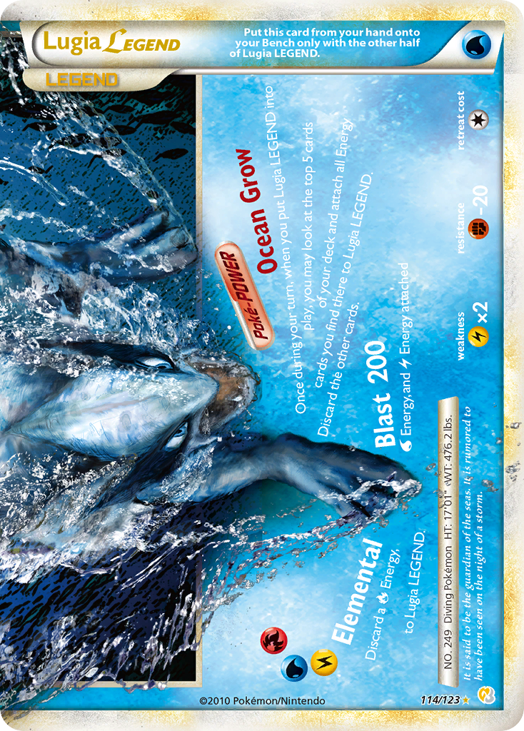 Lugia LEGEND (114/123) [HeartGold & SoulSilver: Base Set] | Dumpster Cat Games