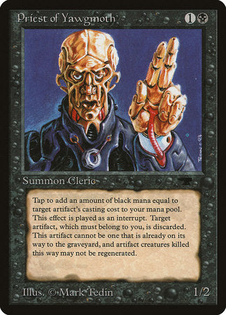 Priest of Yawgmoth [Antiquities] | Dumpster Cat Games